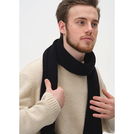 Шарф Forges вязаный, черный