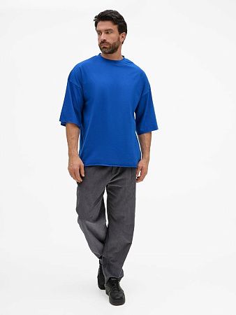 Футболка унисекс оверсайз T1, синяя, размер XL/2XL