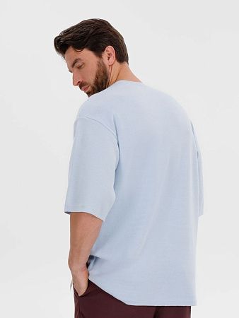 Джемпер с коротким рукавом Siluetti Volumica, светло-голубой, размер XS/S