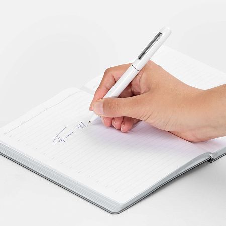 Ручка шариковая Scribo, матовая белая