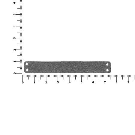 Лейбл кожаный Gimel, S, серый