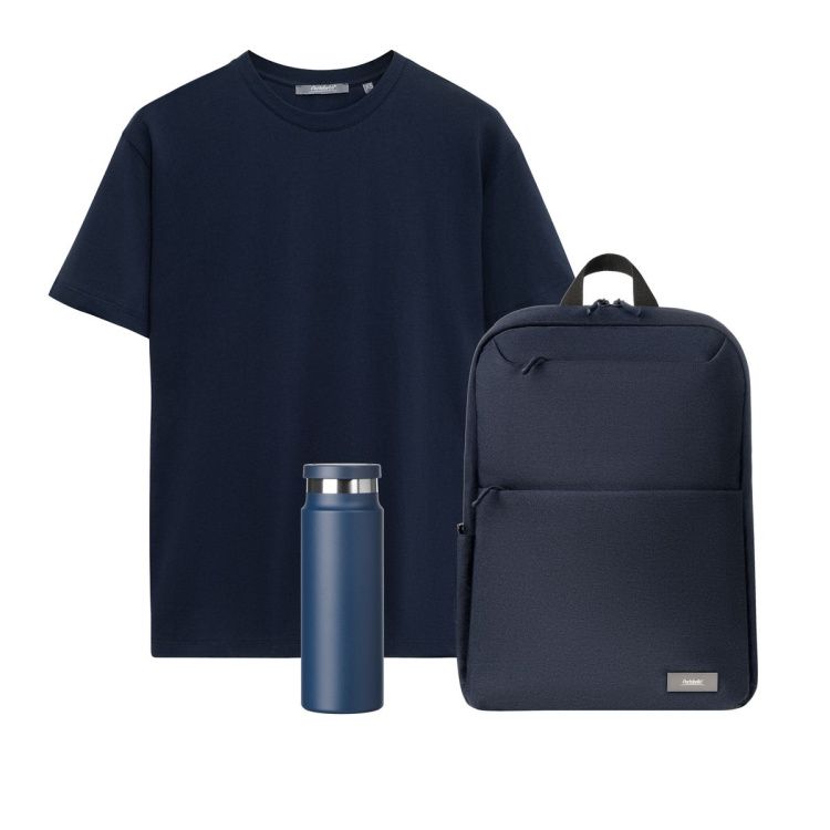 Набор с одеждой Крис (KRIS) (футболка, рюкзак, бутылка),синий, XS