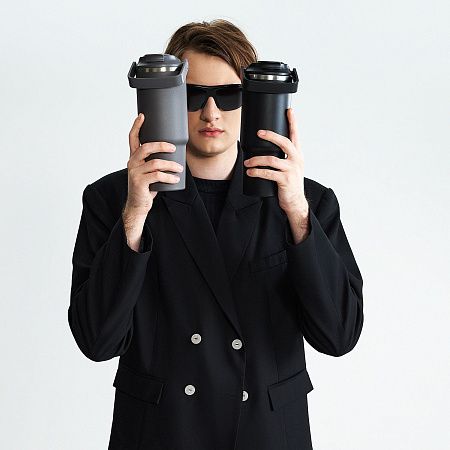 Термокружка вакуумная Монтана (Montana), черный