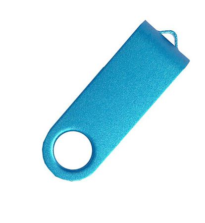 Скоба для флеш накопителя Twister, металл, голубой