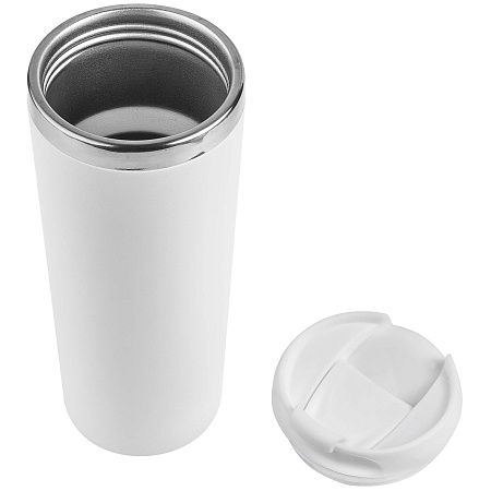 Термокружка KOMO PUDRA 420мл. Белая с белой крышкой 6062.07