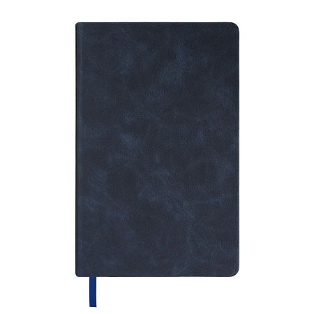 Ежедневник недатированный Muse, темно-синий, А5, с темно-серой декоративной полосой, блок в линейку