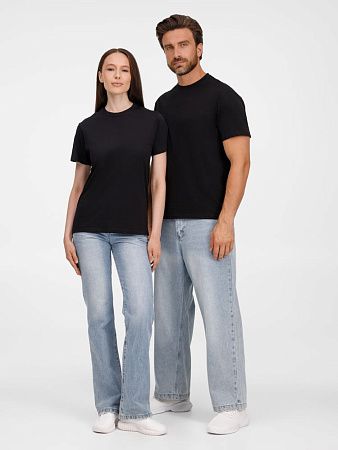 Футболка унисекс T-Bolka 180, черная, размер L