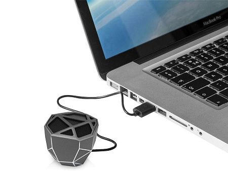 Портативная колонка «Geo», белая подсветка