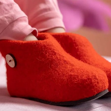 Домашние валенки Wild, красные, размер 47