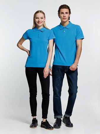 Рубашка поло женская Virma Premium Lady, бирюзовая, размер XL