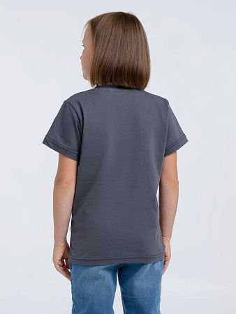 Футболка детская T-Bolka Kids, темно-серая (графит), размер 6 лет (106-116 см)