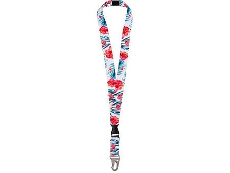 Ланъярд под сублимацию с карабином, межуровневым замком и замком обрыва, 2,5 см