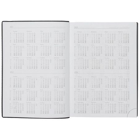 Ежедневник Vivian Metal, недатированный, черный