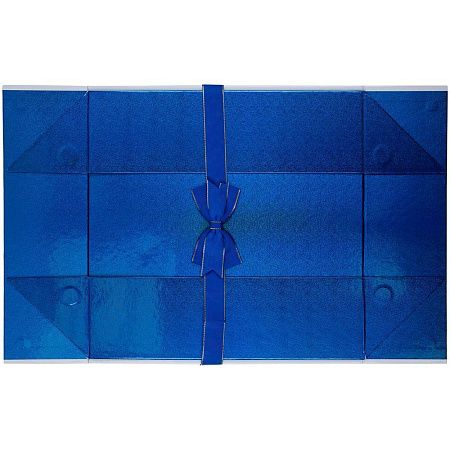 Коробка складная Gallant, L, белая с синим