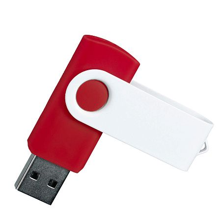 Флешка TWIST WHITE COLOR Красная с белым 4015.03.07.16ГБ3.0