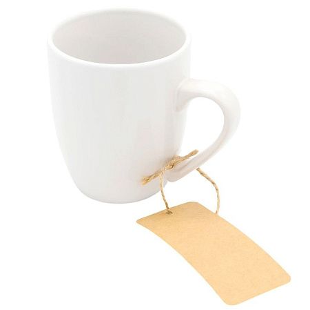 Бирка картонная на верёвке, крафт