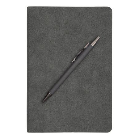 Набор подарочный Solution Superior Duo (ежедневник, ручка), тёмно-серый