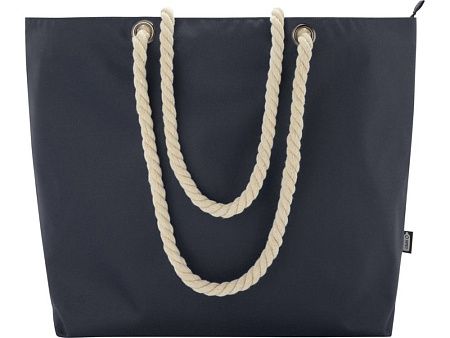 Пляжная сумка-холодильник Panama GRS из переработанных материалов с ручками-шнурками