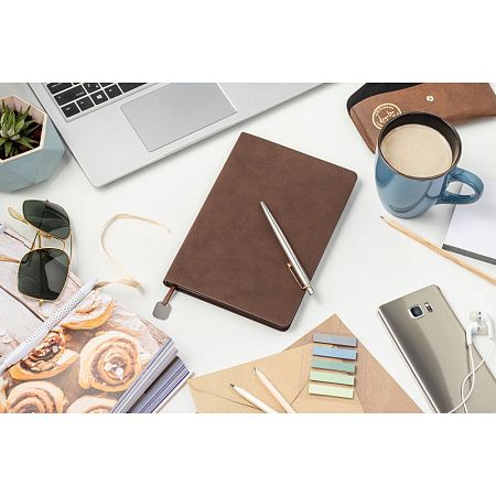 Ежедневник Flexy Nuba А5, коричневый, недатированный, в гибкой обложке