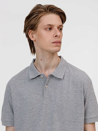 Рубашка поло унисекс Pacific, серый меланж, размер S