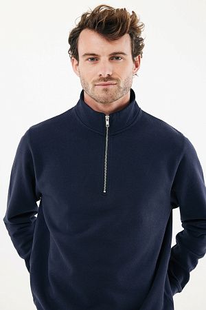 Свитшот на молнии Iqoniq Elgon из переработанного хлопка, 300 г/м²