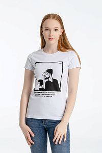 Футболка женская «Леон», белая, ver.2, размер XL