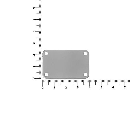 Шильдик металлический Furo, серебристый