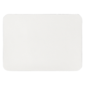 Шеврон Rectangle Cowhide размер 50*70 мм, белый, со скругленными углами