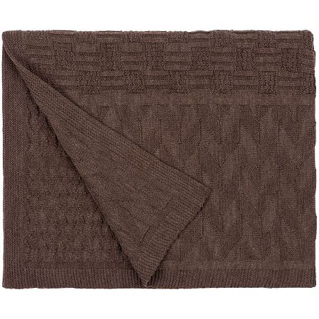 Плед Snippet, коричневый меланж