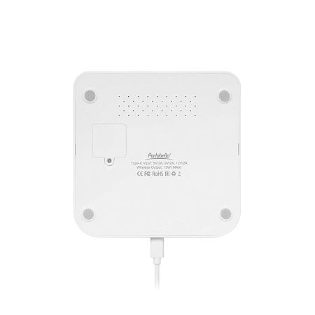 Зарядная станция с часами 15W Rigel, белая