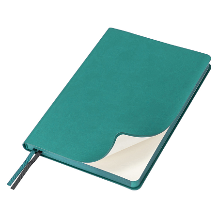 Ежедневник Flexy Soft Touch Latte А5, бирюзовый, недатированный, в гибкой обложке