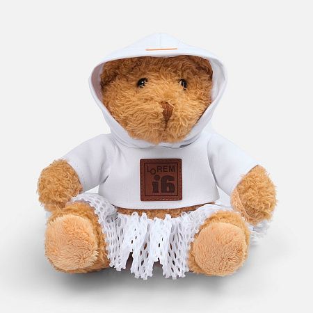 Мягкая игрушка «Мишка Cuddleton» в белом худи