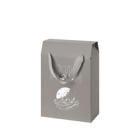 Подарочная коробка-пакет универсальная малая, серая