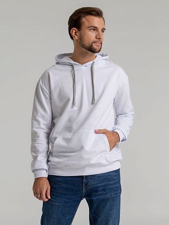 Толстовка с капюшоном Unit Kirenga, белая, размер 4XL