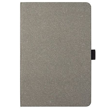Блокнот Forest  Alfa Polo Recycled Paper А5, недатированный, в твердой обложке,  с резинкой и петлей для ручки, темно-серый
