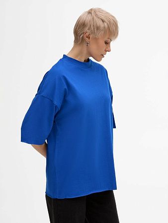 Футболка унисекс оверсайз T1, синяя, размер XL/2XL