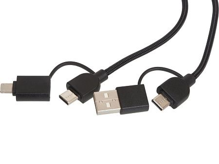 Универсальный зарядный кабель из переработанных ПЭТ и ТПЕ «Acalypha», быстрая зарядка 25 Вт