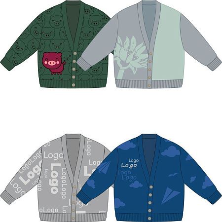 Кардиган Cozy Knit Grand на заказ, акрил, размер S/M