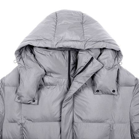 Пуховик унисекс Kapsula, серый, размер XS/S