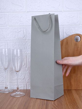 Пакет под бутылку Vindemia, серый