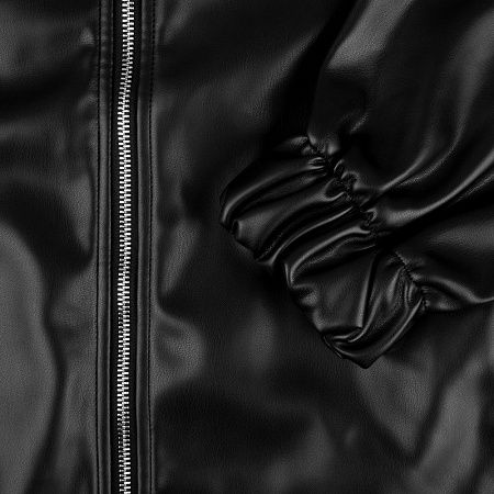 Бомбер из искусственной кожи Univer, черный, размер XS/S
