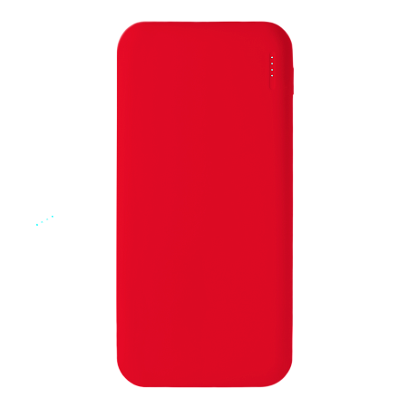 Внешний аккумулятор с подсветкой Luce 10000 mAh, красный