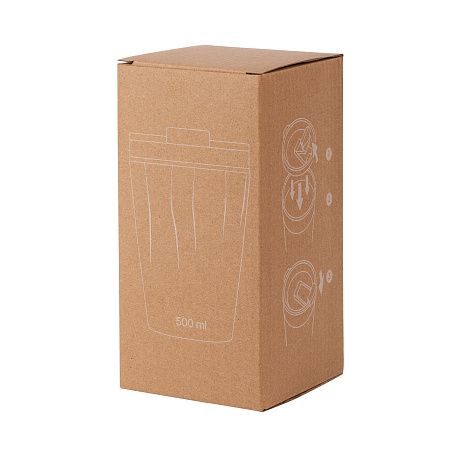 Термостакан "Calypso" 500 мл, покрытие soft touch, черный #