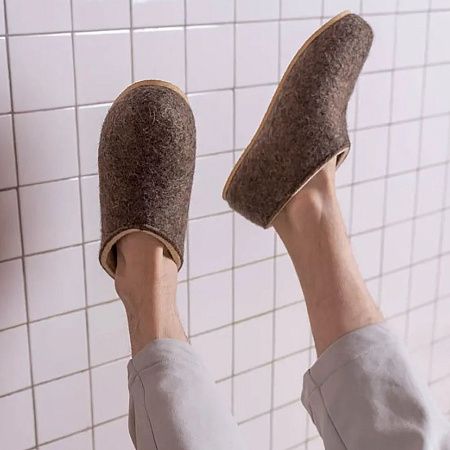 Домашние валенки Cant, серо-коричневые (натуральные), размер 36