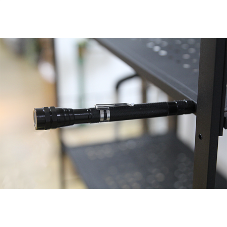 Фонарь телескопический Tools Flashlight, с магнитом, черный