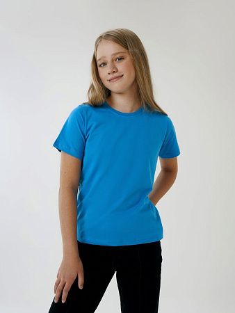 Футболка детская T-Bolka Kids, бирюзовая, размер 8 лет (118-128 см)