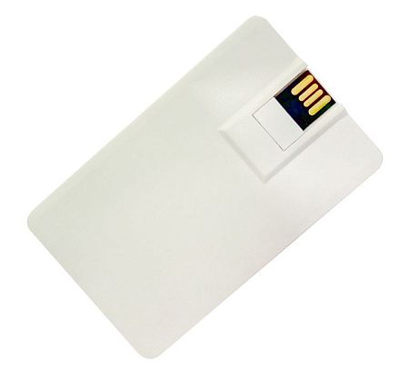 Флеш накопитель USB 2.0 в виде кредитной карты 8GB, пластик, белый