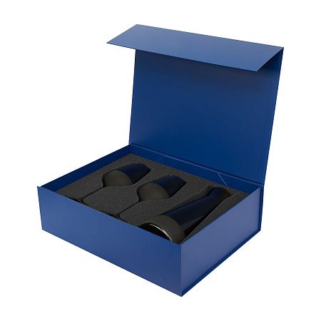 Подарочный набор декантер + 2 бокала для вина Black Edition в синей коробке