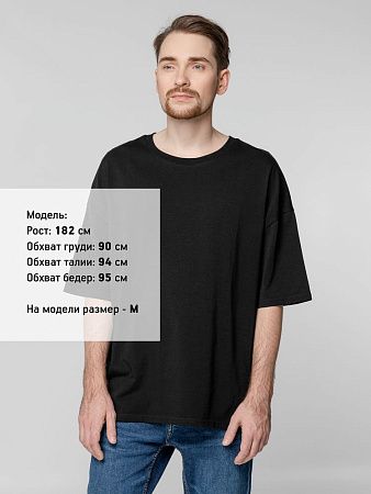 Футболка унисекс оверсайз Crosstown, черная, размер M