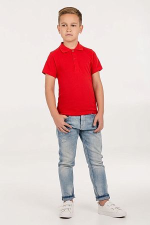 Рубашка поло детская Virma Kids, красная, размер 8 лет (118-128 см)